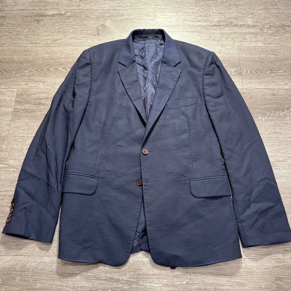 Paul Smith Blazer Mens 42 Blue Cotton The Floral World Map Jacquard Lining Coat